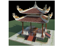 bản vẽ chòi nghỉ mát,chòi 2 mái,thiết kế chòi đẹp