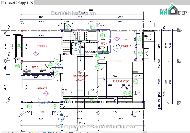 thiết kế biệt thự,biệt thự 3 tầng,revit biệt thự 3 tầng 8x13.5m,kiến trúc nhà phố 3 tầng,kêt cấu biệt thự,revit nhà 3 tầng