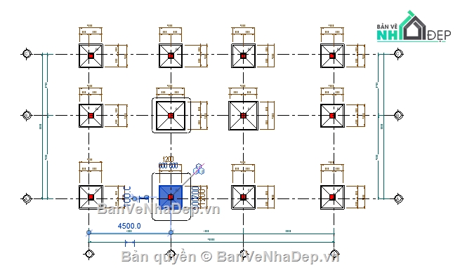 thiết kế biệt thự,biệt thự 3 tầng,revit biệt thự 3 tầng 8x13.5m,kiến trúc nhà phố 3 tầng,kêt cấu biệt thự,revit nhà 3 tầng