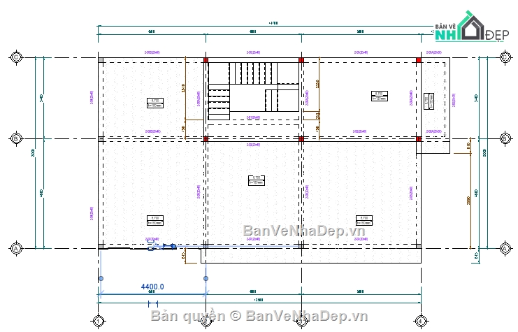 thiết kế biệt thự,biệt thự 3 tầng,revit biệt thự 3 tầng 8x13.5m,kiến trúc nhà phố 3 tầng,kêt cấu biệt thự,revit nhà 3 tầng