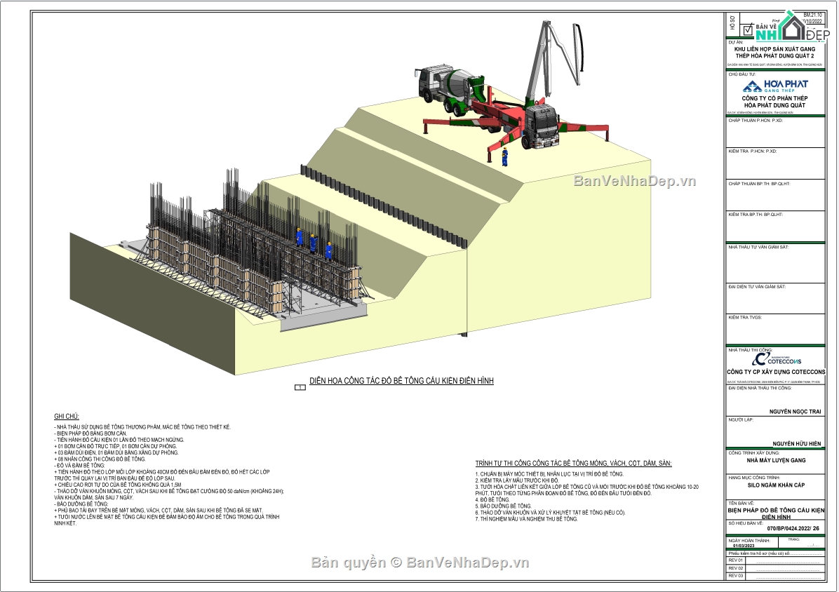 Revit BPTC,BPTC Bể nước ngầm,BPTC Silo Ngầm