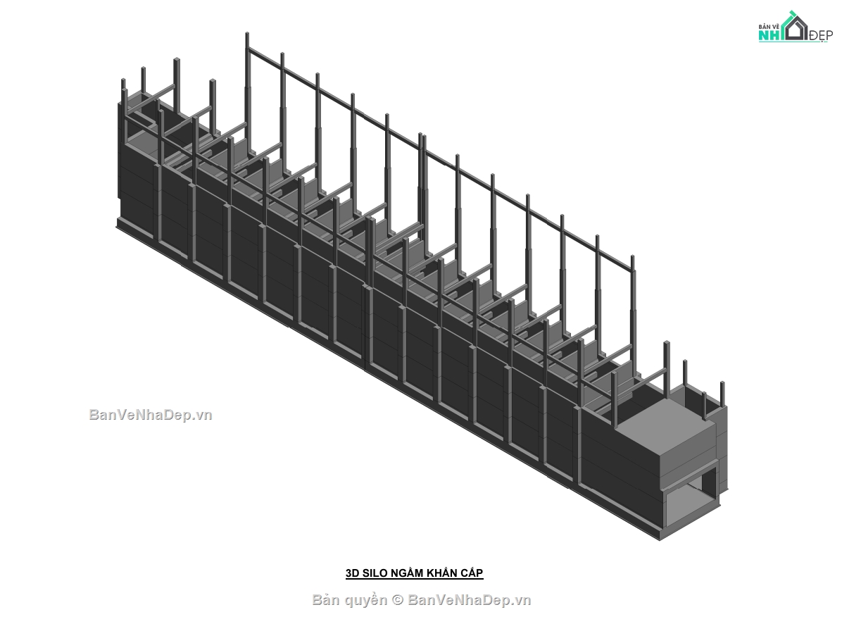 Revit BPTC,BPTC Bể nước ngầm,BPTC Silo Ngầm