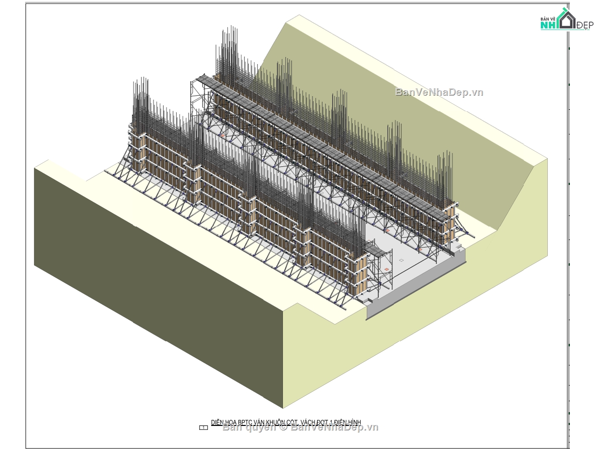 Revit BPTC,BPTC Bể nước ngầm,BPTC Silo Ngầm