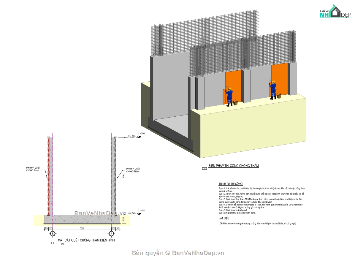 Revit BPTC,BPTC Bể nước ngầm,BPTC Silo Ngầm
