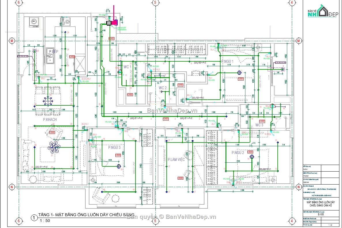 file revit căn hộ chung cư,file revit MEP căn hộ,File revit điện chung cư