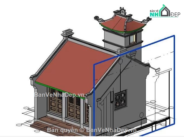 đình chùa,file thiết kế đình chùa,đình chùa việt nam