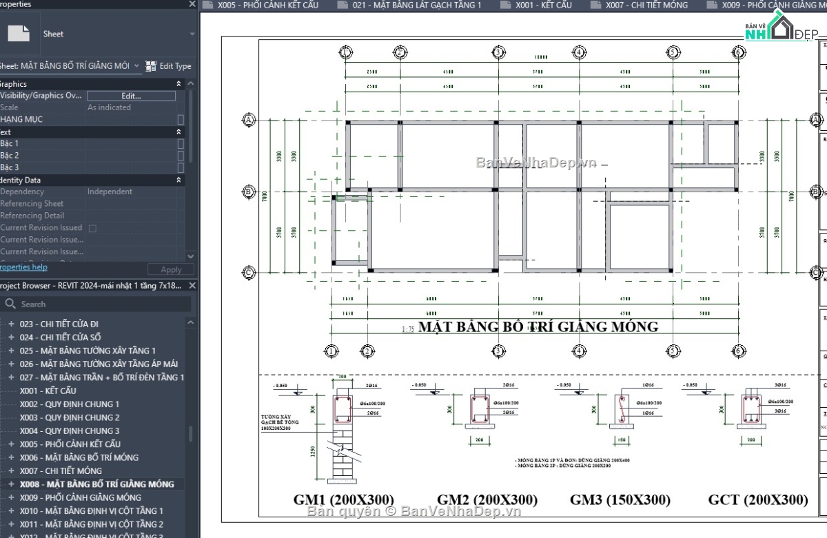 revit mẫu nhà 1 tầng,revit nhà vườn,revit full,revit mái nhật,revit nhà đẹp