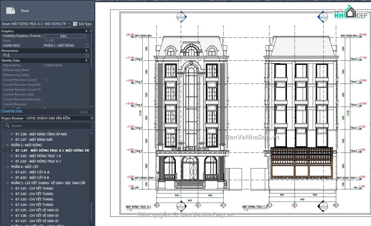 revit tân cổ điển,revit khách sạn tân cổ,revit tân cổ,revit khách sạn,revit khách sạn 5 tầng,revit mẫu khách sạn