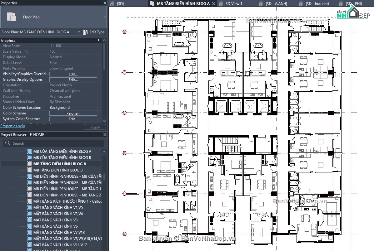 revit chung cư,revit kiến trúc chung cư,revit kiến trúc,kiến trúc chung cư,chưng cư file revit