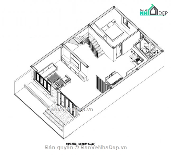 kiến trúc 3 tầng,nhà phố 3 tầng,bản vẽ nhà phố