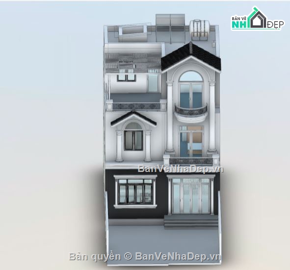 kiến trúc 3 tầng,nhà phố 3 tầng,bản vẽ nhà phố