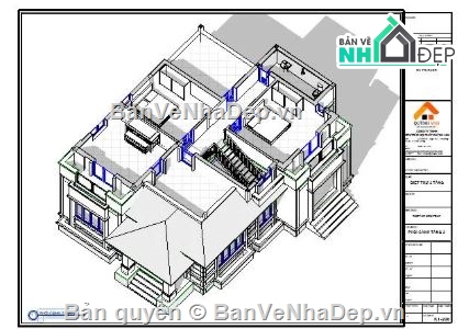 Biệt thự,biệt thự 2 tầng,revit biệt thự 2 tầng,file revit biệt thự 2 tầng