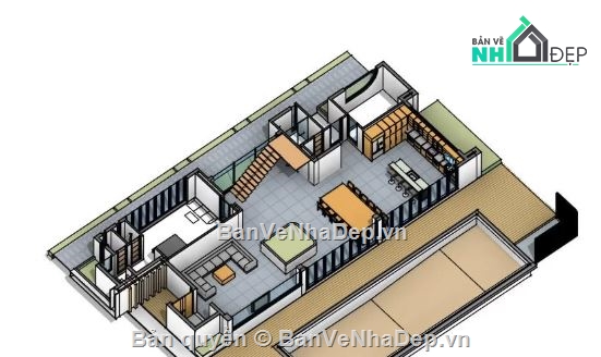 biệt thự 3 tầng,biệt thự hiện đại,biệt thự hiện đại 3 tầng,revit biệt thự 3 tầng