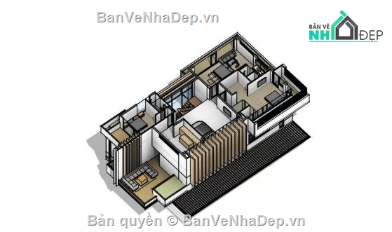 biệt thự 3 tầng,biệt thự hiện đại,biệt thự hiện đại 3 tầng,revit biệt thự 3 tầng