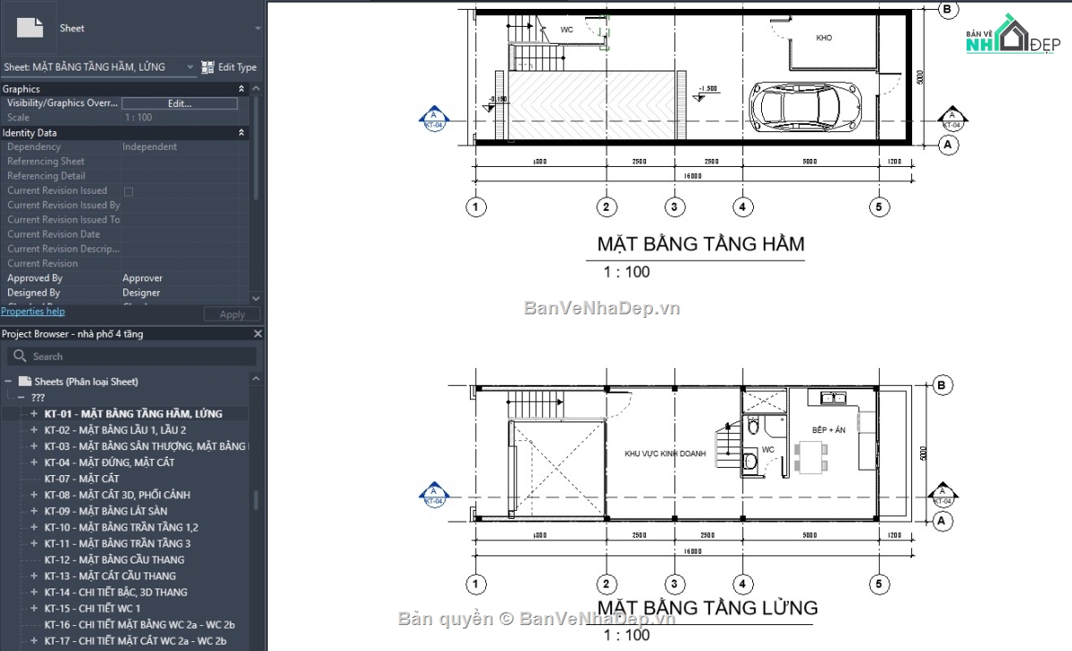 revit nhà 3 tầng,file revit nhà phố 3 tầng 1 tum,nhà phố 3 tầng 1 tum revit