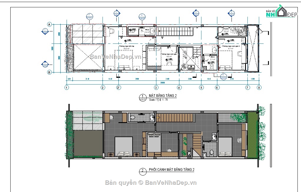revit nhà phố,revit nhà dân,revit nhà 3 tầng,revit nội thất,revit mẫu,revit tham khảo