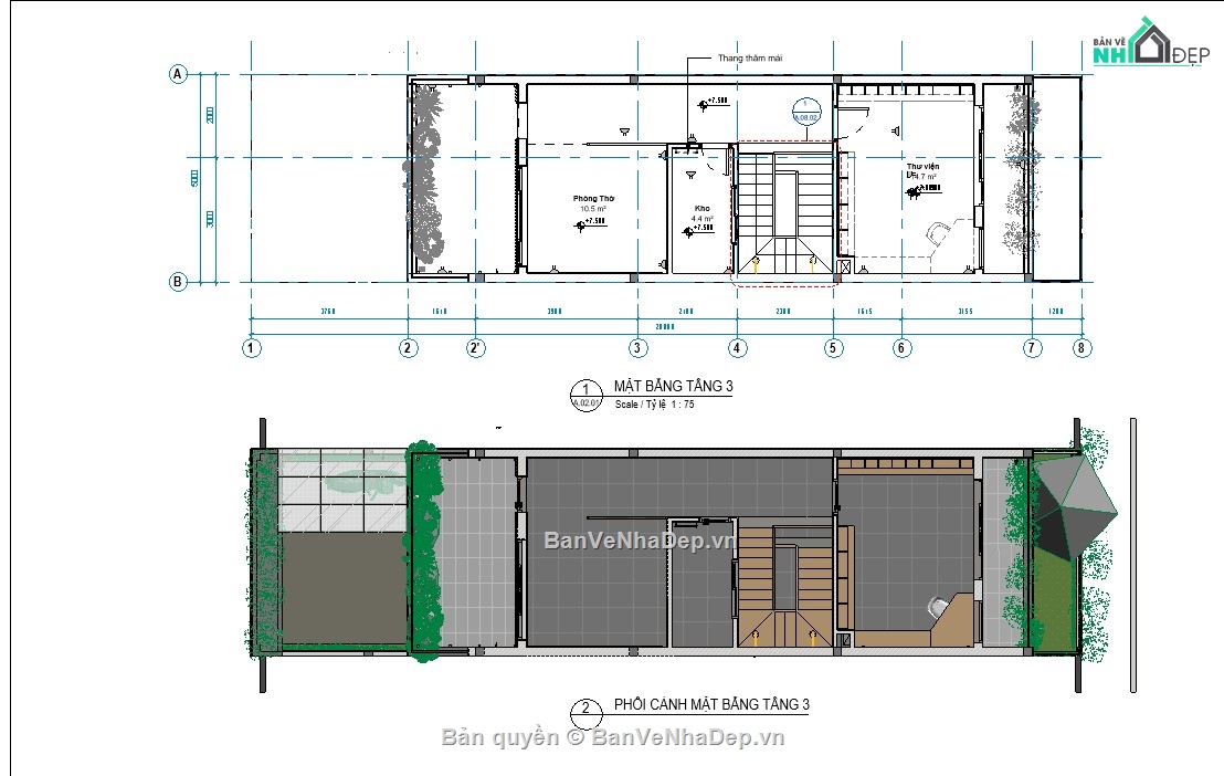 revit nhà phố,revit nhà dân,revit nhà 3 tầng,revit nội thất,revit mẫu,revit tham khảo