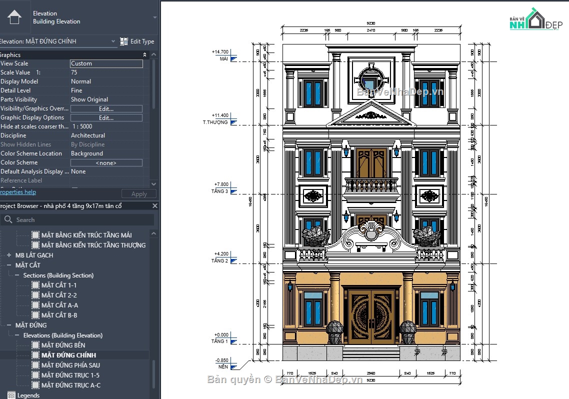 revit nhà phố,revit nhà 3 tầng,file revit nhà phố 3 tầng 1 tum,nhà phố 3 tầng revit,file revit nhà phố 3 tầng