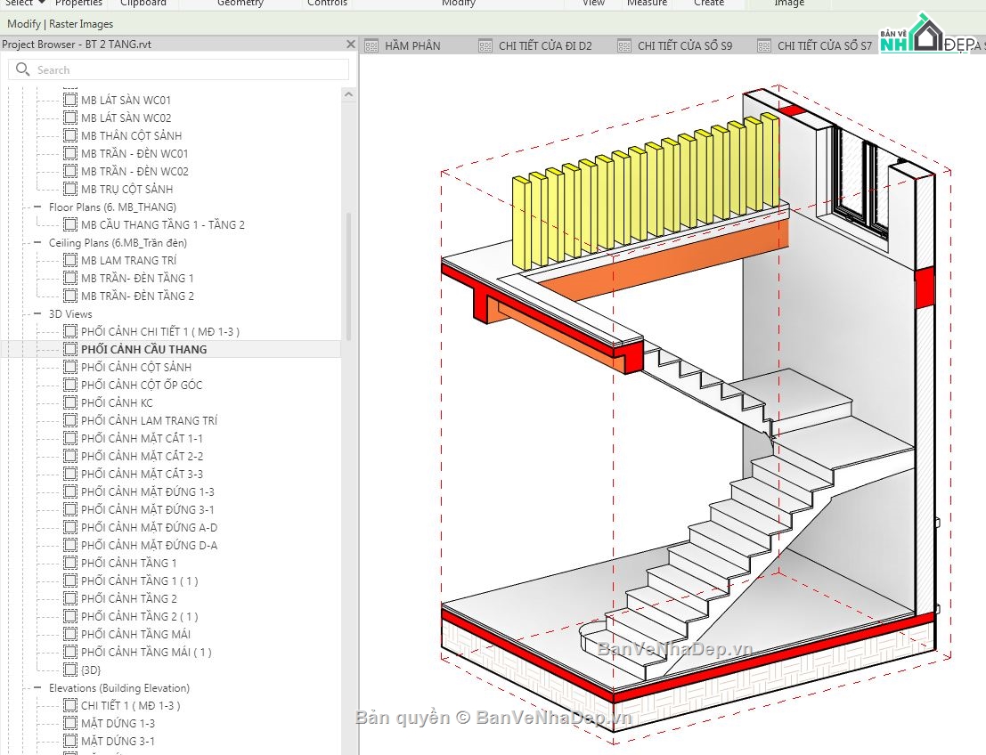 revit biệt thự 2 tầng,biệt thự 2 tầng,biệt thự 2 tầng revit