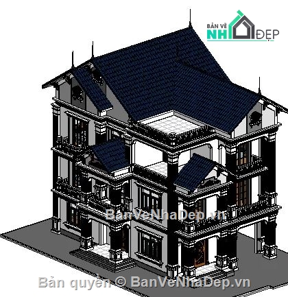 biệt thự 3 tầng,revit biệt thự 3 tầng,file revit biệt thự 3 tầng,biệt thự 3 tầng file revit