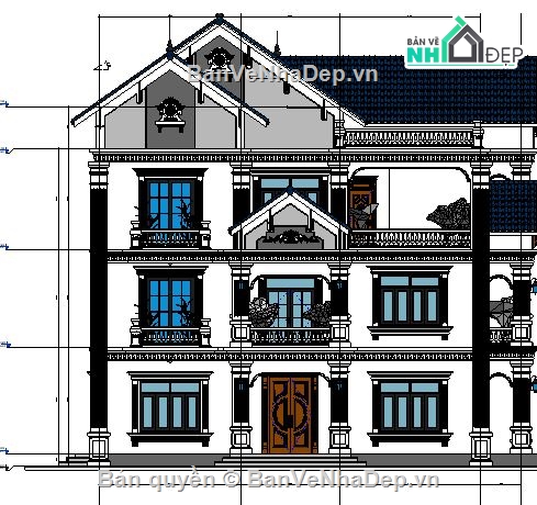 biệt thự 3 tầng,revit biệt thự 3 tầng,file revit biệt thự 3 tầng,biệt thự 3 tầng file revit