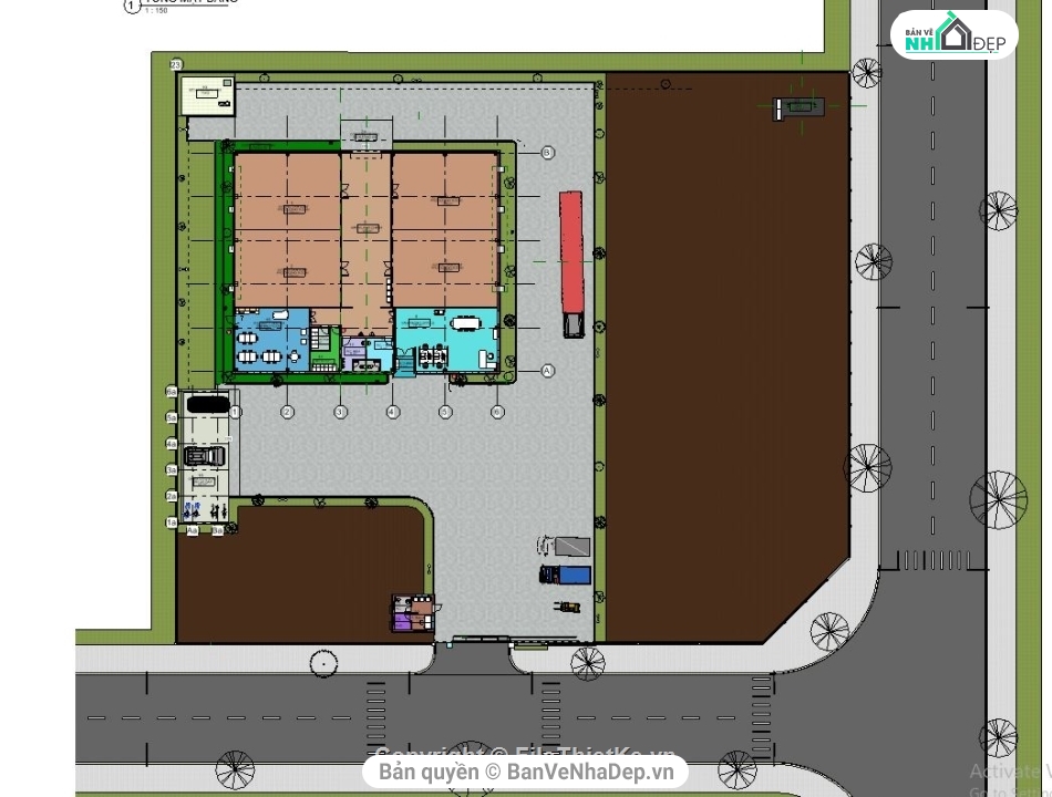 kiến trúc nhà công nghiệp,Revit nhà xưởng,File revit nhà công nghiệp,revit nhà xưởng