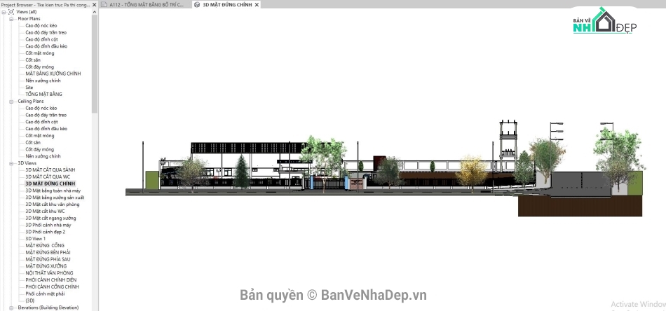 kiến trúc nhà công nghiệp,Revit nhà xưởng,File revit nhà công nghiệp,revit nhà xưởng