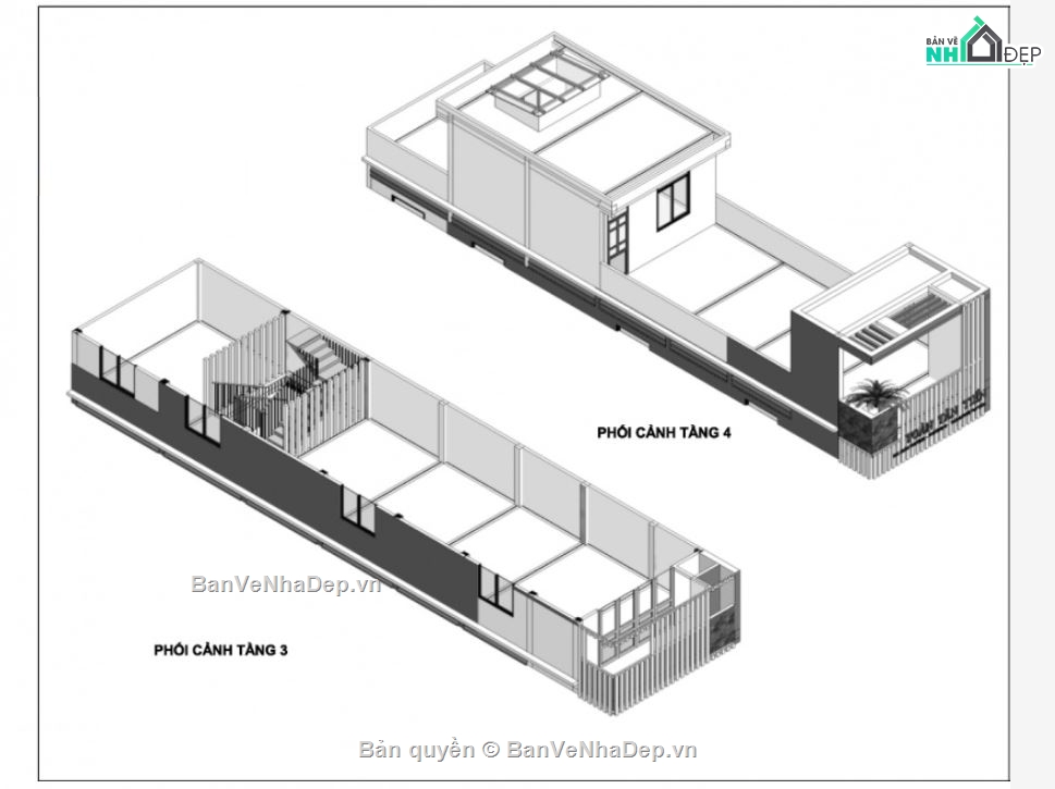 nhà phố 2 mặt tiền,kiến trúc nhà phố,bản vẽ nhà phố