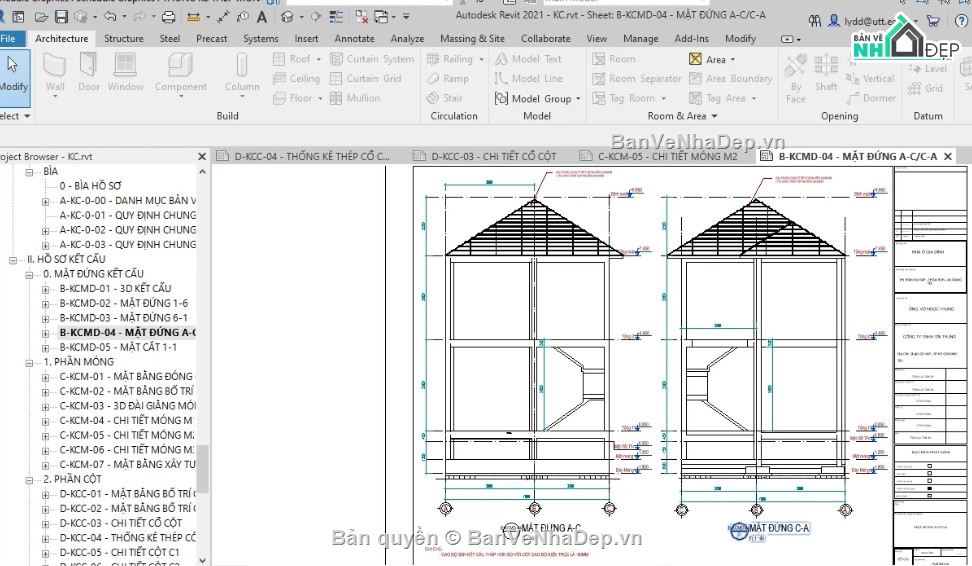nhà phố 2 tầng,revit nhà phố 2 tầng,file revit nhà phố 2 tầng