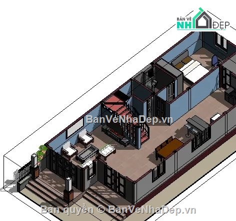 nhà phố 2 tầng,revit nhà phố 2 tầng,file revit nhà phố 2 tầng,nhà phố 2 tầng file revit