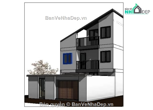 nhà phố 3 tầng,file revit nhà phố 3 tầng,revit nhà phố 3 tầng