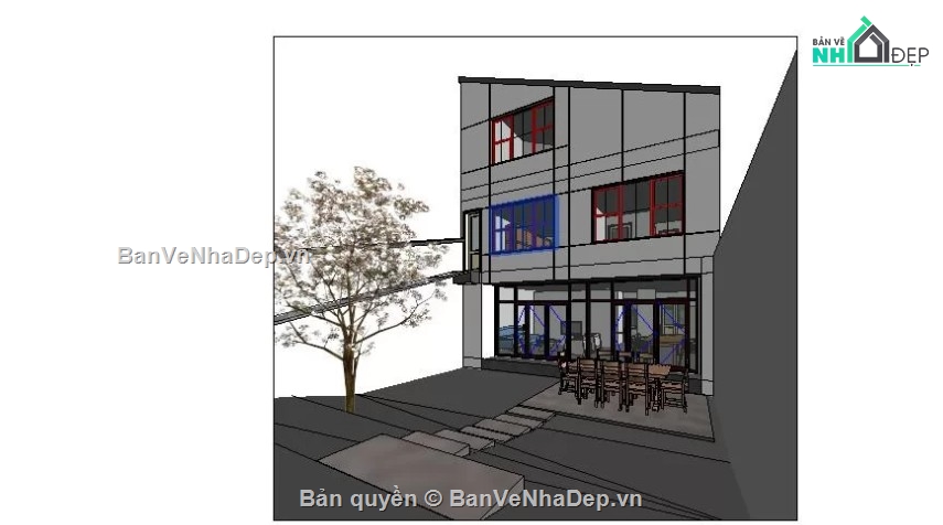 nhà phố 3 tầng,file revit nhà phố 3 tầng,revit nhà phố 3 tầng