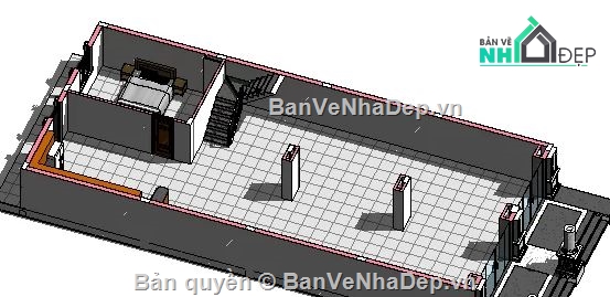 nhà phố 4 tầng 1 tum,file revit nhà phố 4 tầng 1 tum,revit nhà phố 4 tầng 1 tum
