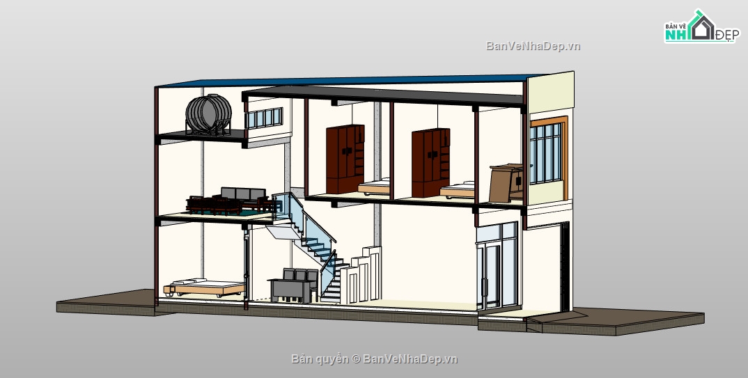 bản vẽ thiết kế nhà phố 2 tầng,bản vẽ revit nhà 2 tầng,bản vẽ nhà phố 2 tầng,Mẫu nhà phố,nhà phố 2 tầng revit