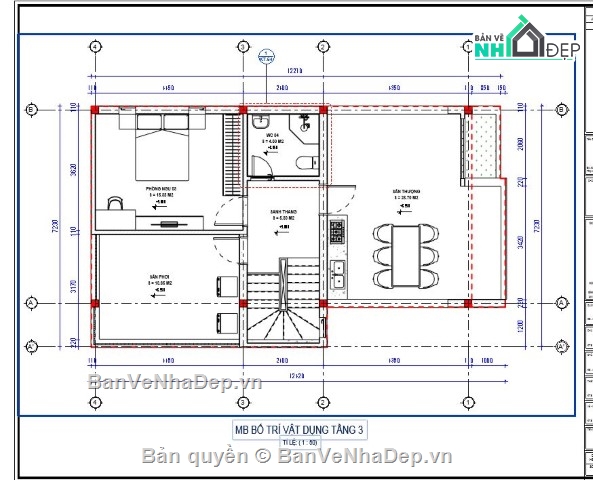 nhà phố 3 tầng,revit nhà phố 3 tầng,file revit nhà phố 3 tầng