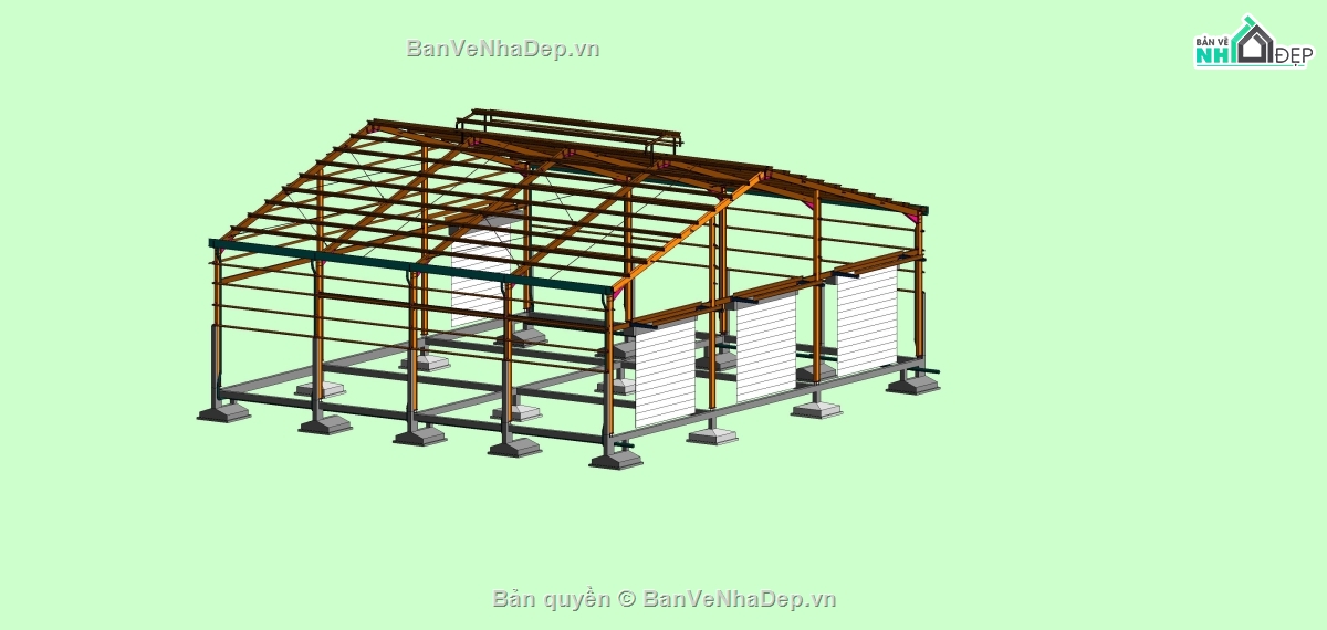 revit,nhà xưởng,File cad nhà xưởng