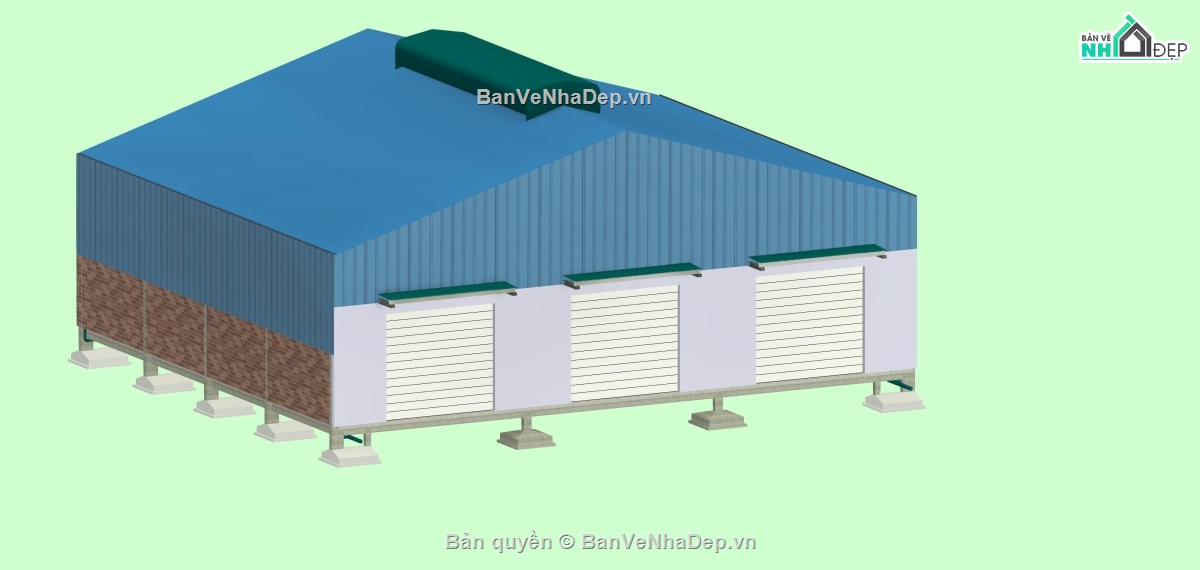 revit,nhà xưởng,File cad nhà xưởng