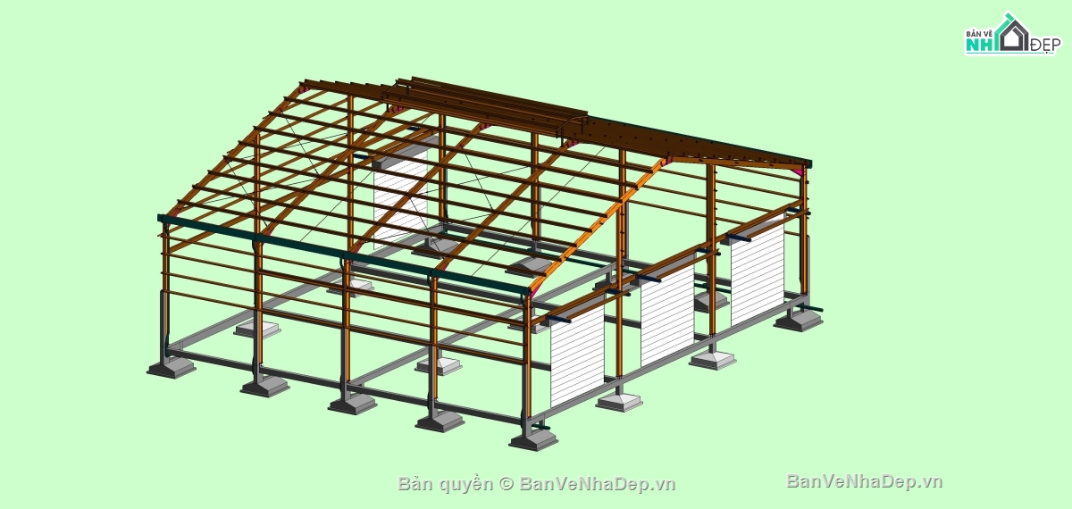 revit,nhà xưởng,File cad nhà xưởng