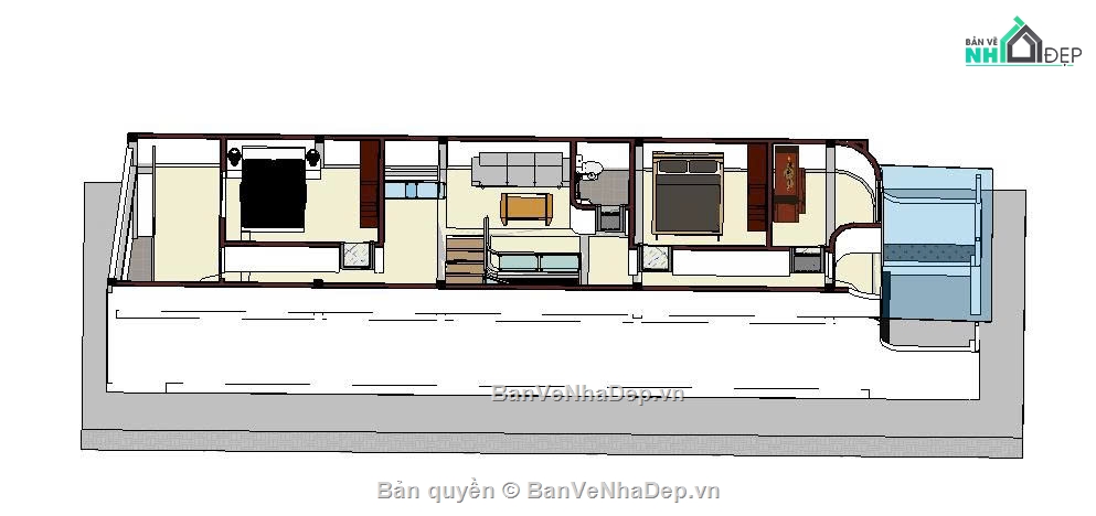 Mẫu nhà phố,kiến trúc 2 tầng,nhà phố 2 tầng đẹp,nhà phố 4.5mx21m,nhà đẹp 3d