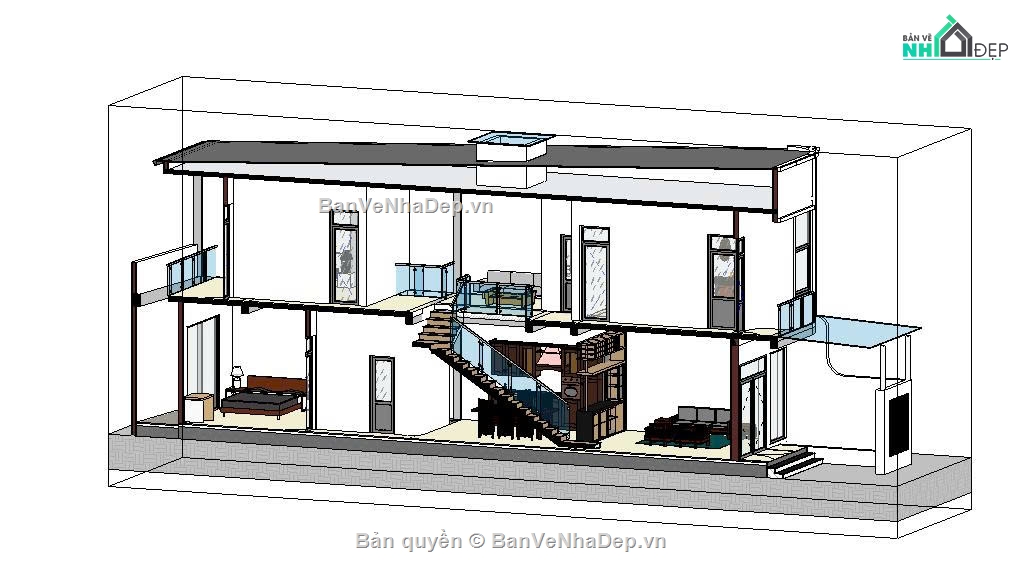 Mẫu nhà phố,kiến trúc 2 tầng,nhà phố 2 tầng đẹp,nhà phố 4.5mx21m,nhà đẹp 3d