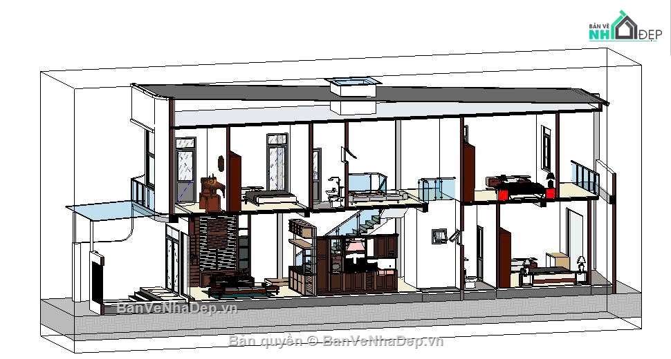 Mẫu nhà phố,kiến trúc 2 tầng,nhà phố 2 tầng đẹp,nhà phố 4.5mx21m,nhà đẹp 3d