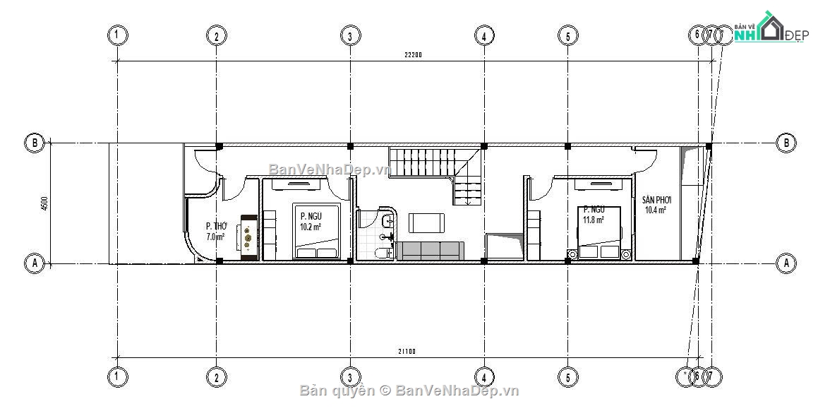 Mẫu nhà phố,kiến trúc 2 tầng,nhà phố 2 tầng đẹp,nhà phố 4.5mx21m,nhà đẹp 3d