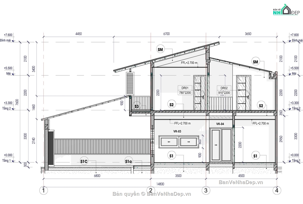 revit nhà phố,revit nhà phố 2 tầng,revit kết cấu nhà phố,revit full nhà phố