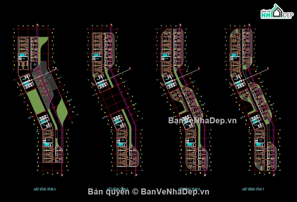 đồ án khách sạn,File sketchup khách sạn,autocad khách sạn