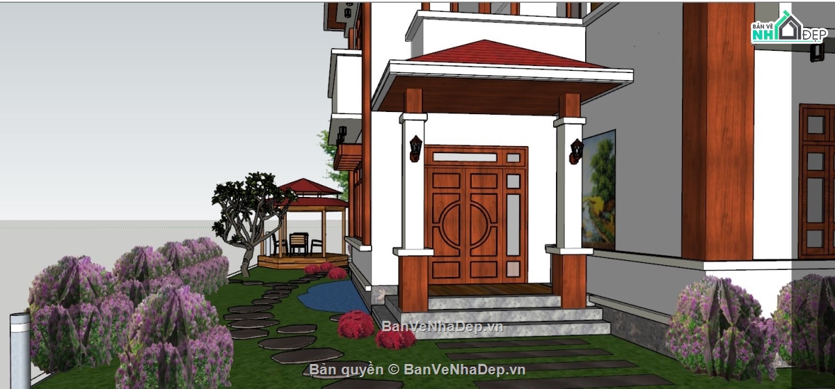 File sketchup biệt thự 2 tầng,Sketchup biệt thự 2 tầng,biệt thự 2 tầng sketchup,3D biệt thự 2 tầng sketchup,Model su biệt thự 2 tầng