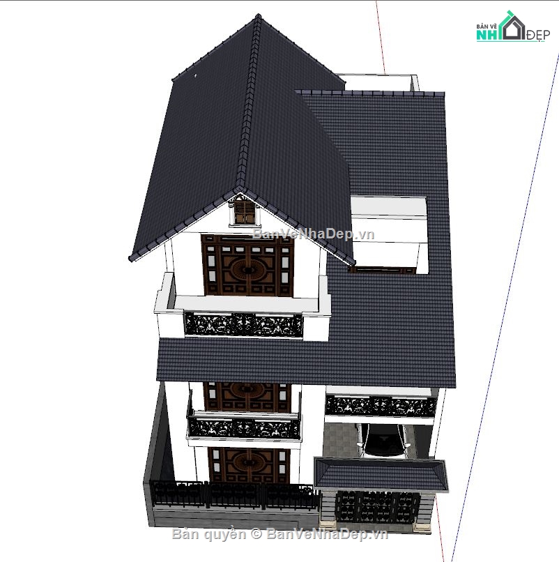 File sketchup Biệt thự 3 tầng,Model sketchup Biệt thự 3 tầng,Bản vẽ sketchup Biệt thự 3 tầng,sketchup Biệt thự 3 tầng,3d sketchup Biệt thự 3 tầng