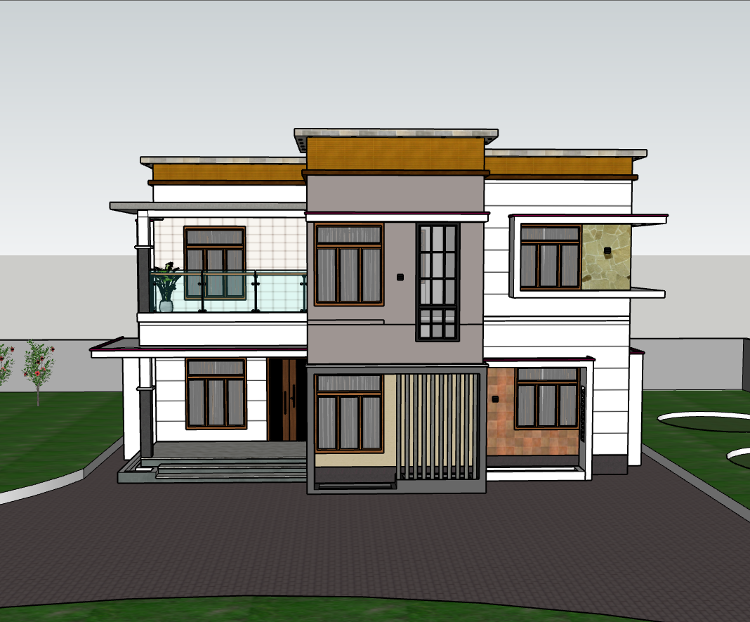 su biệt thự,sketchup biệt thự,biệt thự