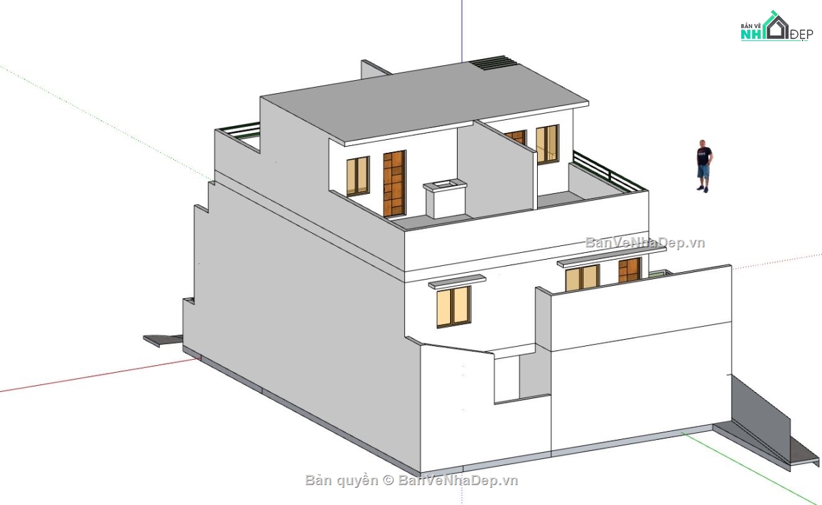 biệt thự 2 tầng,model su biệt thự 2 tầng,phối cảnh biệt thự 2 tầng