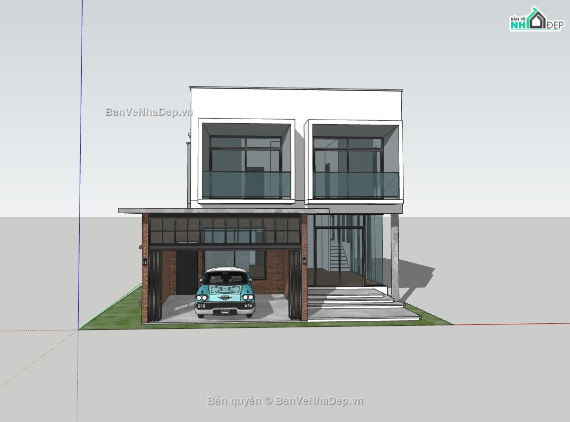 nhà phố  2 tầng,su nhà phố 2 tầng,sketchup nhà phố 2 tầng,su nhà phố,sketchup nhà phố