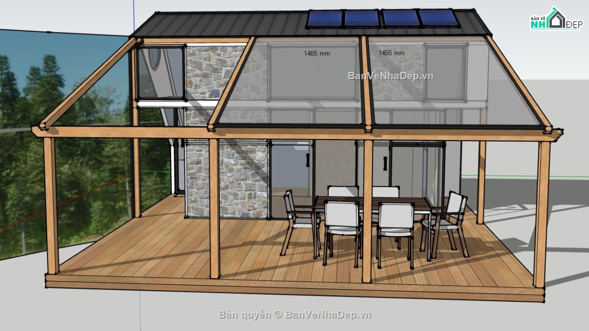 Mẫu nhà ở sketchup,file su nhà ở,mẫu su nhà ở,sketchup nhà ở 1 tầng